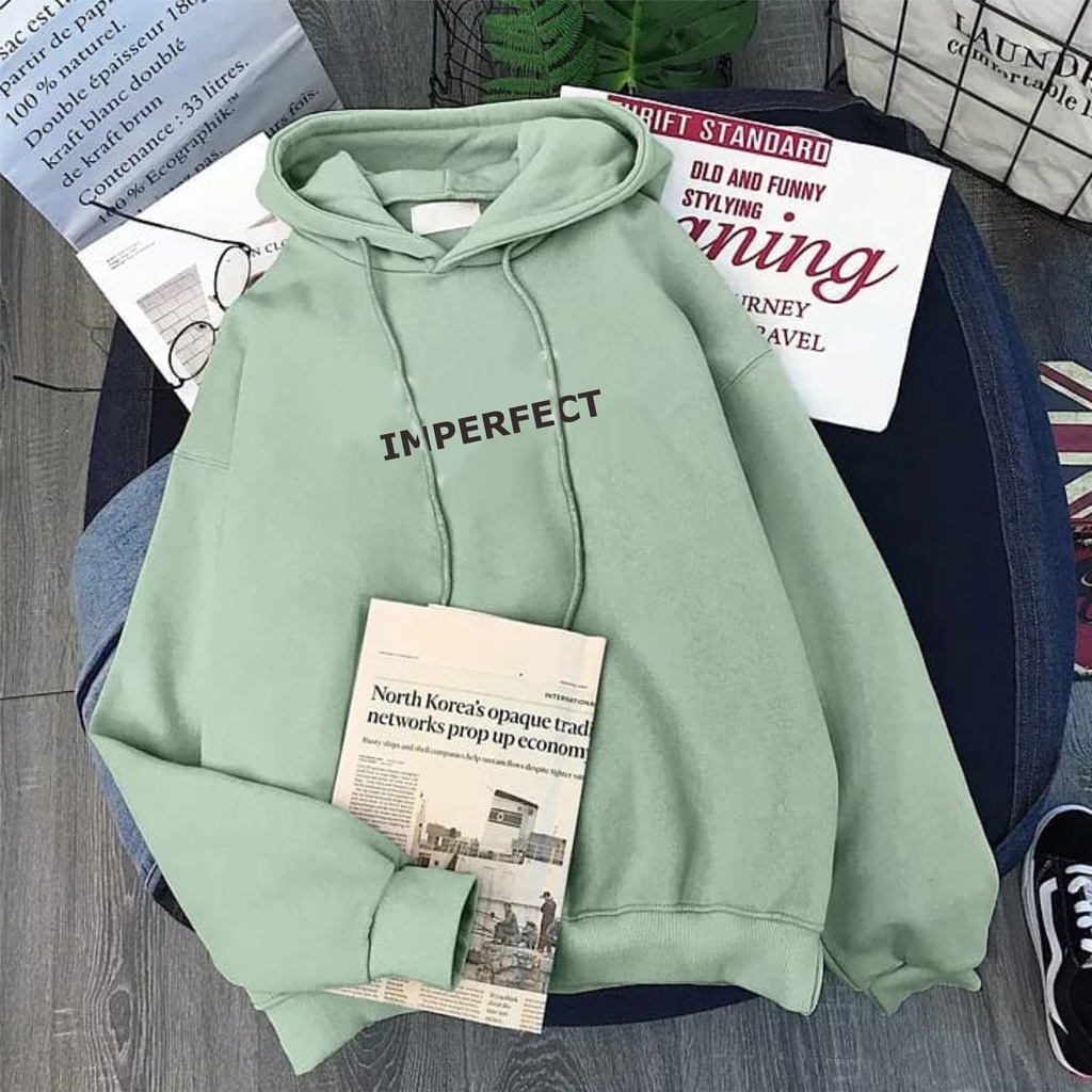 Imperfect Hoodie Pullover Sweater Premium Outerwear Jaket Basic Unisex Wanita Pria Urban City Vintage