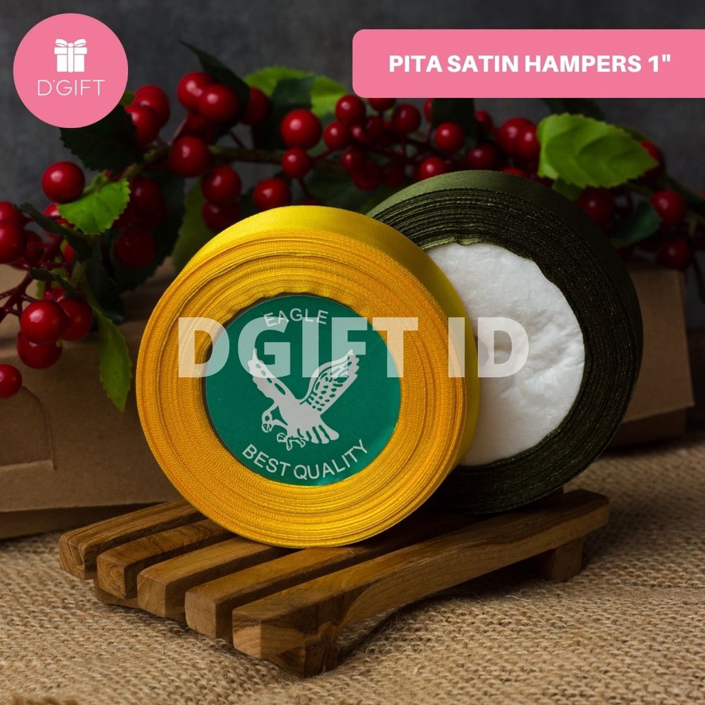 

(ROLL) Pita Satin 1"/2.5cm Pita Hiasan Hampers Seserahan Lebaran Natal