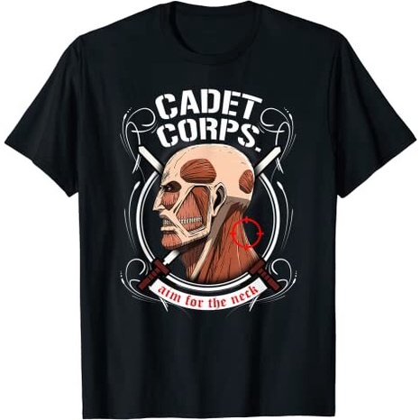 Baju Kaos Dewasa Attack on Titan Scout Regiment Aim For the Nape T-Shirt Pakaian Fashion Katun Pria 