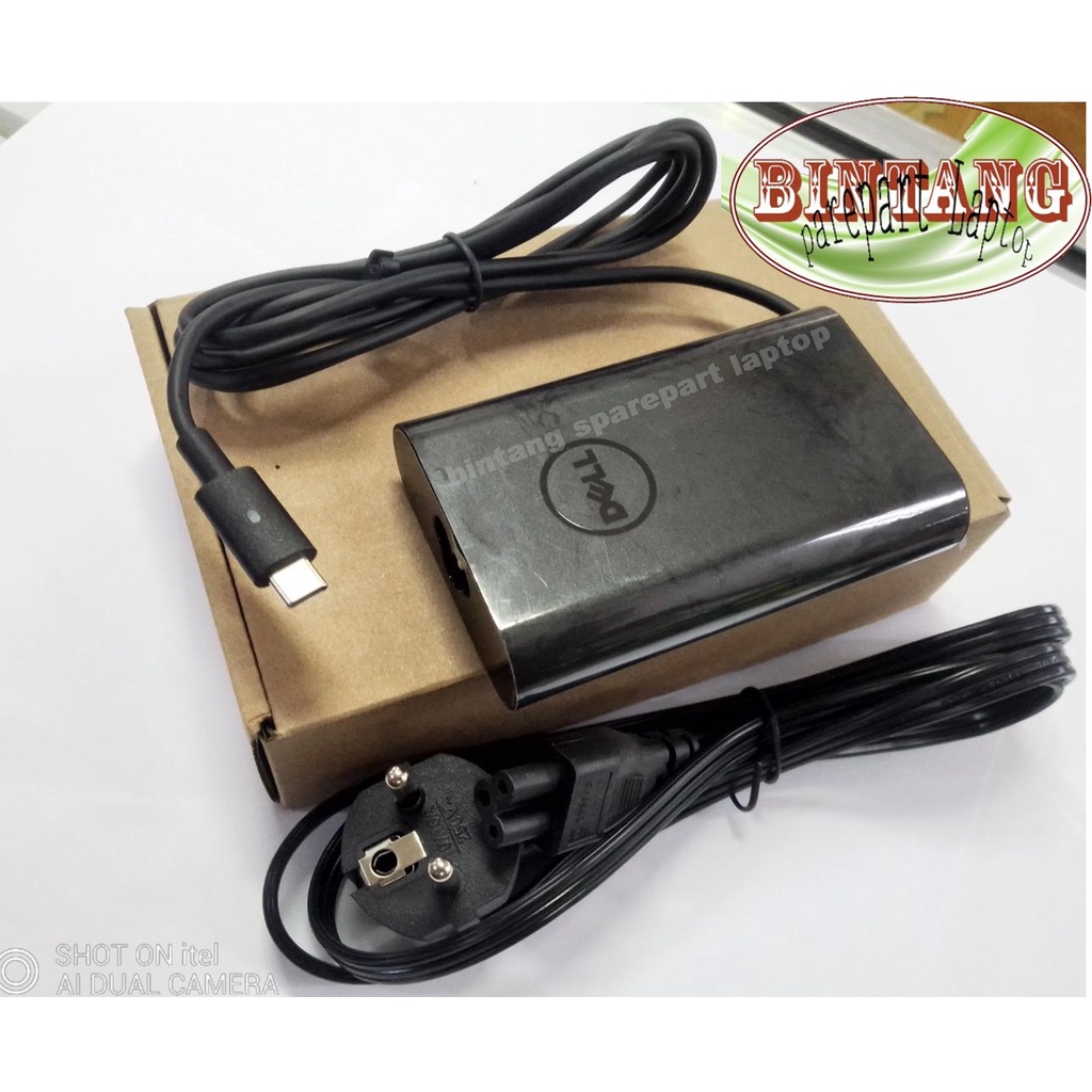 Adaptor charger  DE  XPS 13 9370  DE  XPS 11: 9P33   DE  XPS 12 12D: L221x 9Q23 9Q33 20V 2.25A USB tipe C 45watt