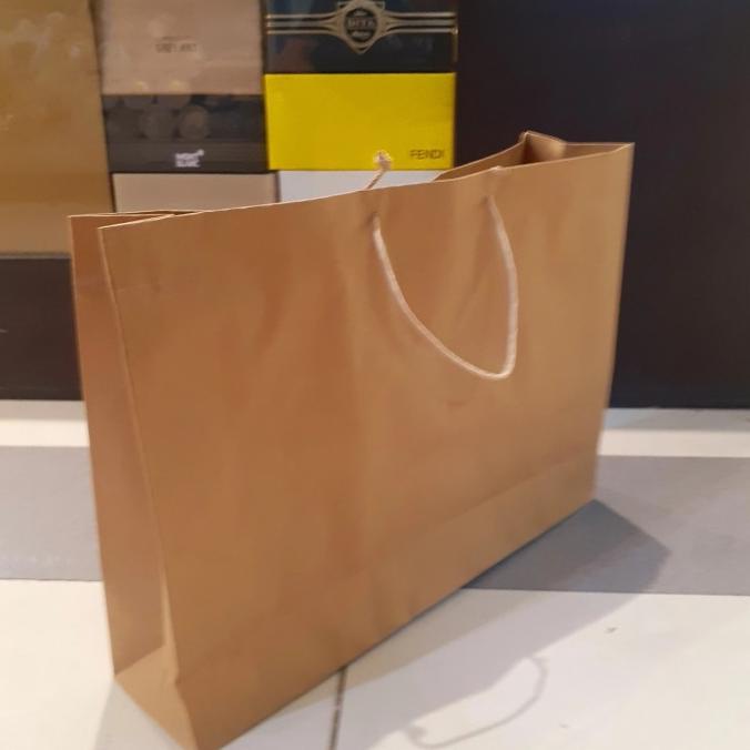 Produk Terbaik] Kantong Kertas Paper Bag warna coklat Segi Panjang Untuk Tas | Sepatu