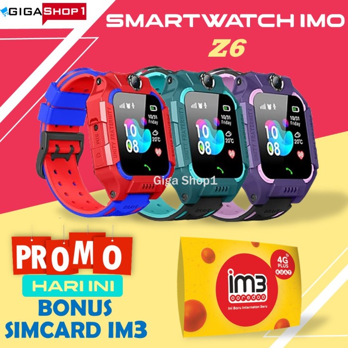 Jam Tangan Anak Z6 Imo Imoo Aimo Aimoo Emo Z6 Smartwatch Anak Murah