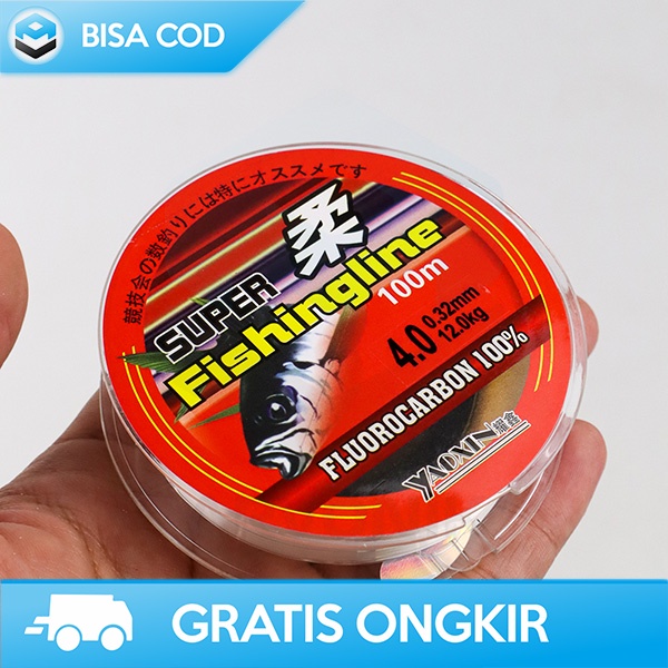 SENAR PANCING BAHAN FLUOROCARBON 4.0 TIDAK MUDAH PUTUS FISHINGLINE