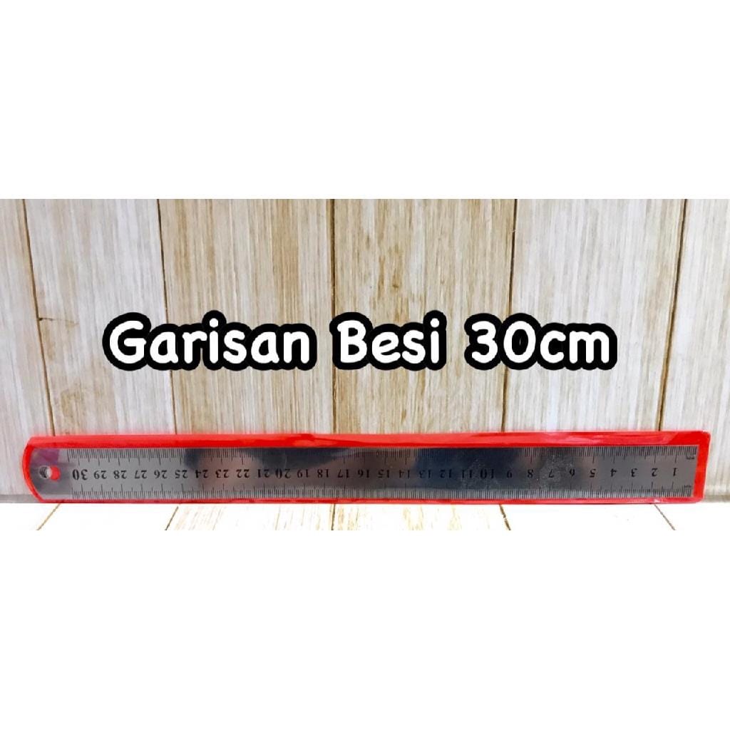 

(1PCS) Penggaris Besi 30cm Merk Random