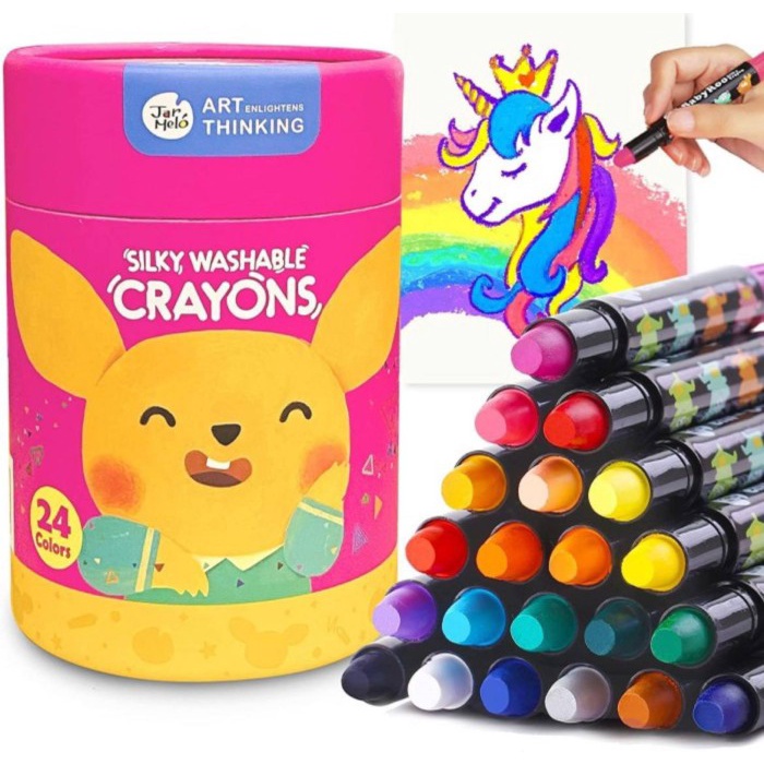 

Terlaris [Original] Jar Melo Non Toxic Silky Crayon Washable