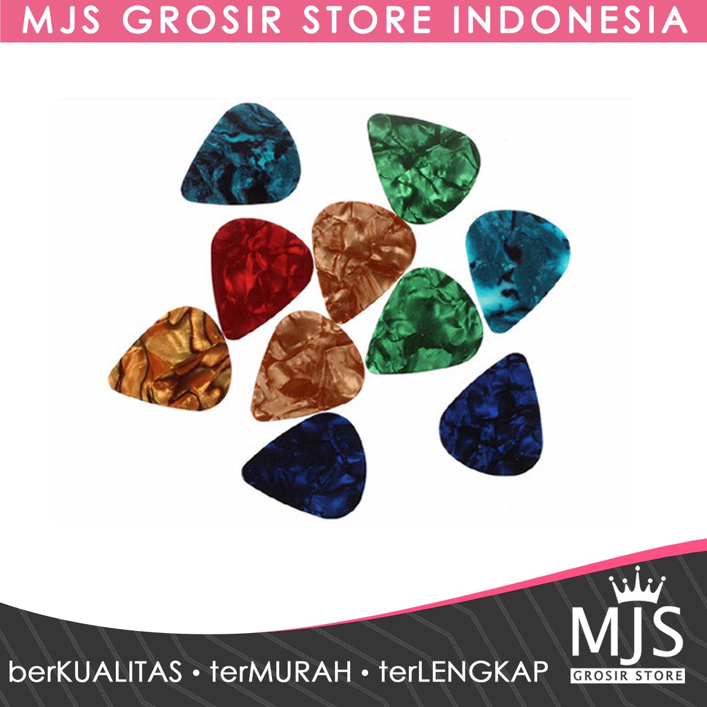 Pick Gitar Warna Warni Celluloid Spektrum Colorful