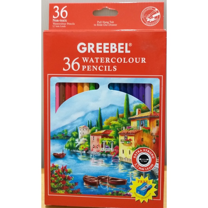 

Terlaris Greebel 36 Watercolour Pencils / Pensil Warna