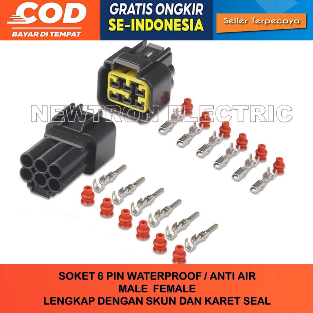 SOKET 6 PIN FURUKAWA WATERPROOF ANTI AIR SOCKET FURUKAWA