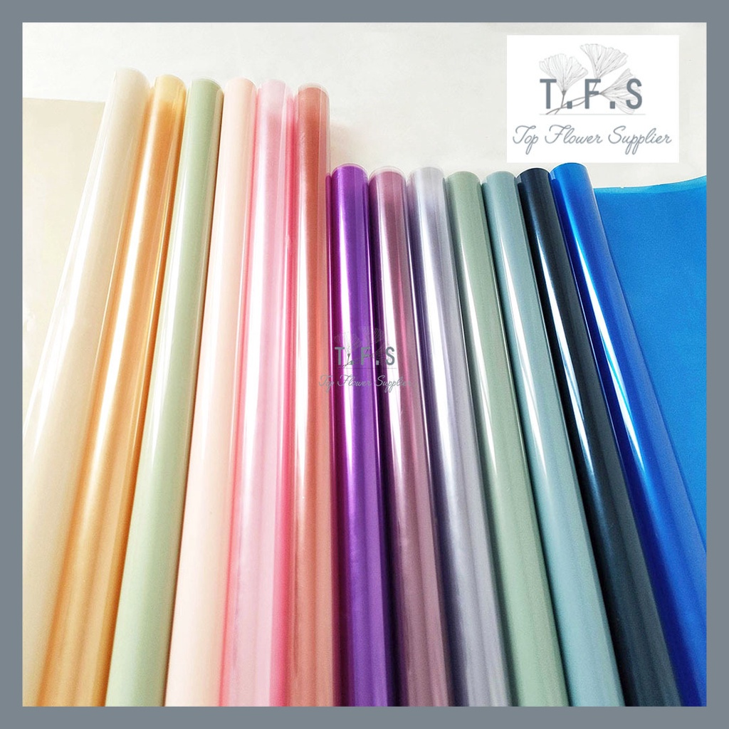 

Color OPP Transparent Reflection Kertas Bunga Wrapping Paper Kertas Buket Flower Wrapping Waterproof Paper Bunga Wrapping Cellophane Ketras Florist Material Hand Bouquet