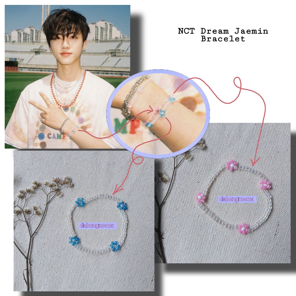 Jaemin NCT Dream Hello Future Bracelet - Gelang KPOP NCT - Gelang Manik Beads