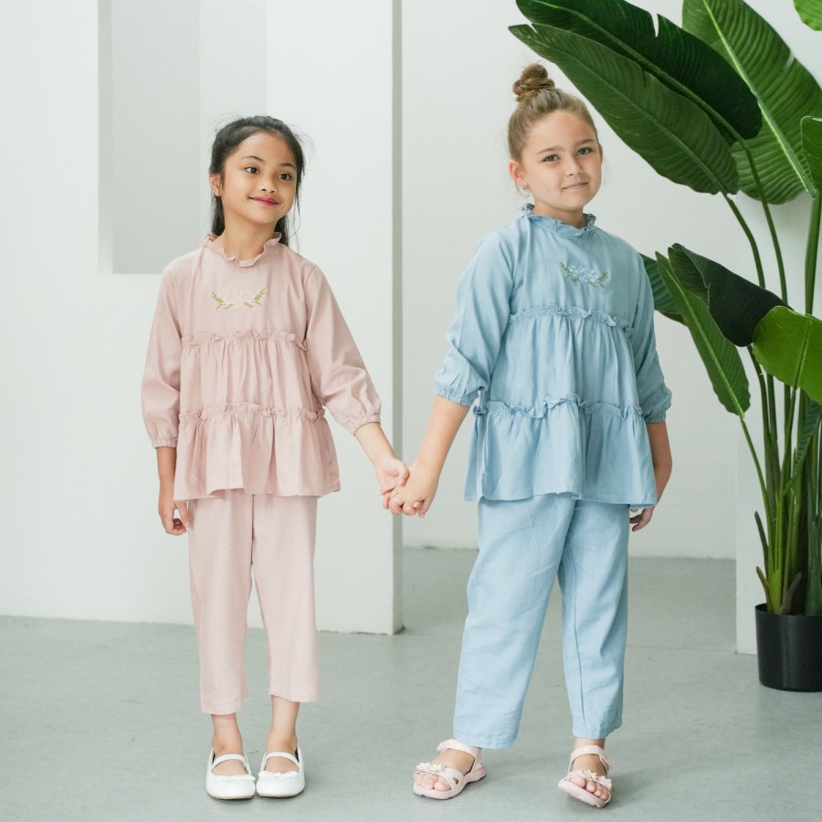 Mooi MAIRA TUNIK SET Raya Collection / Setelan Anak Perempuan / Tunik Anak Perempuan