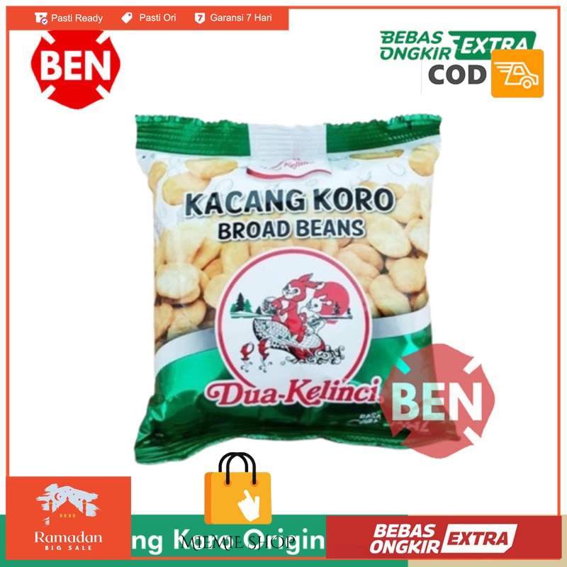 

Kacang Koro Original 1 Pak 10 Bungkus Sachet Pcs Hijau Renceng 1000