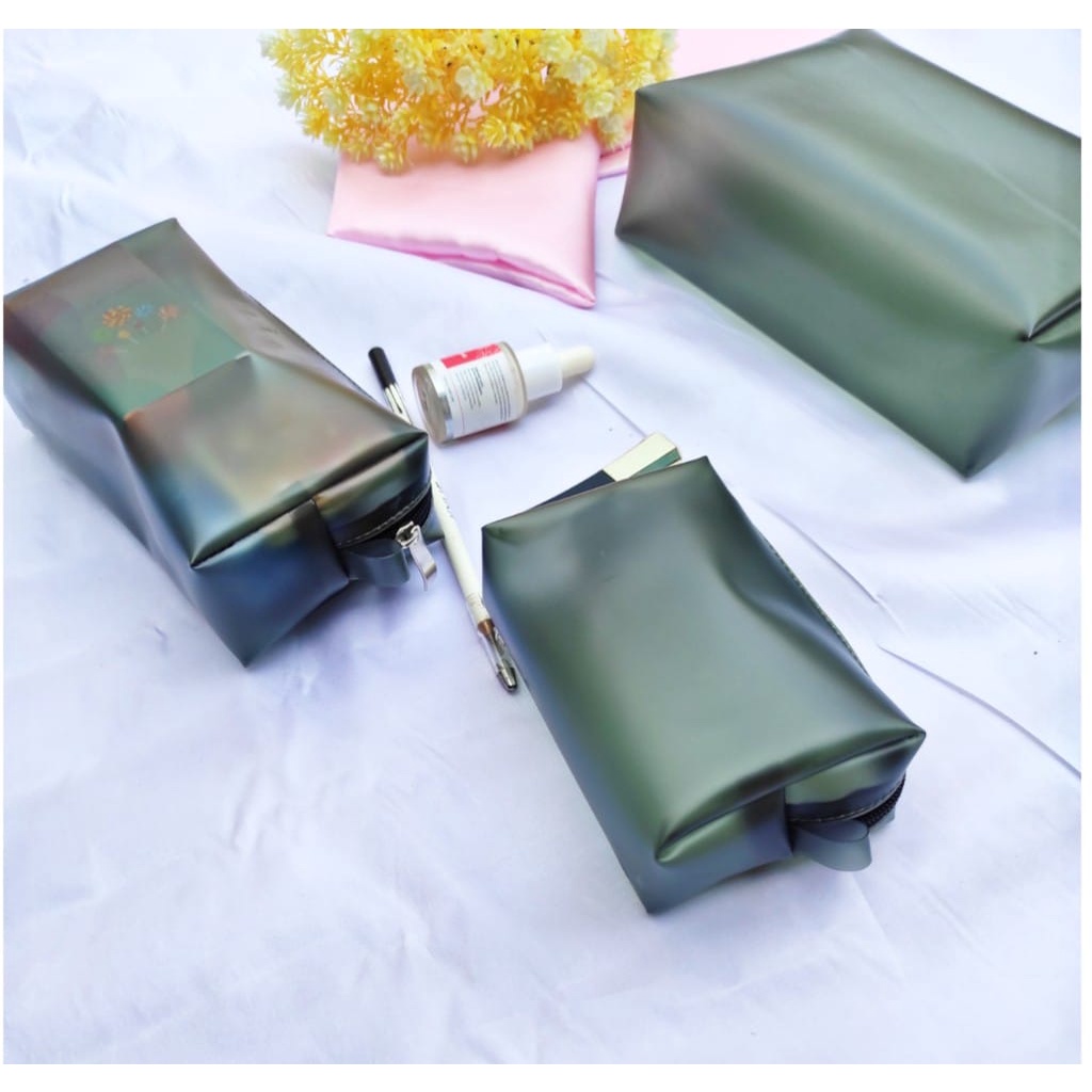 Pouch Kosmetik Transparan Doff Makeup Travel Dompet Cosmetic
