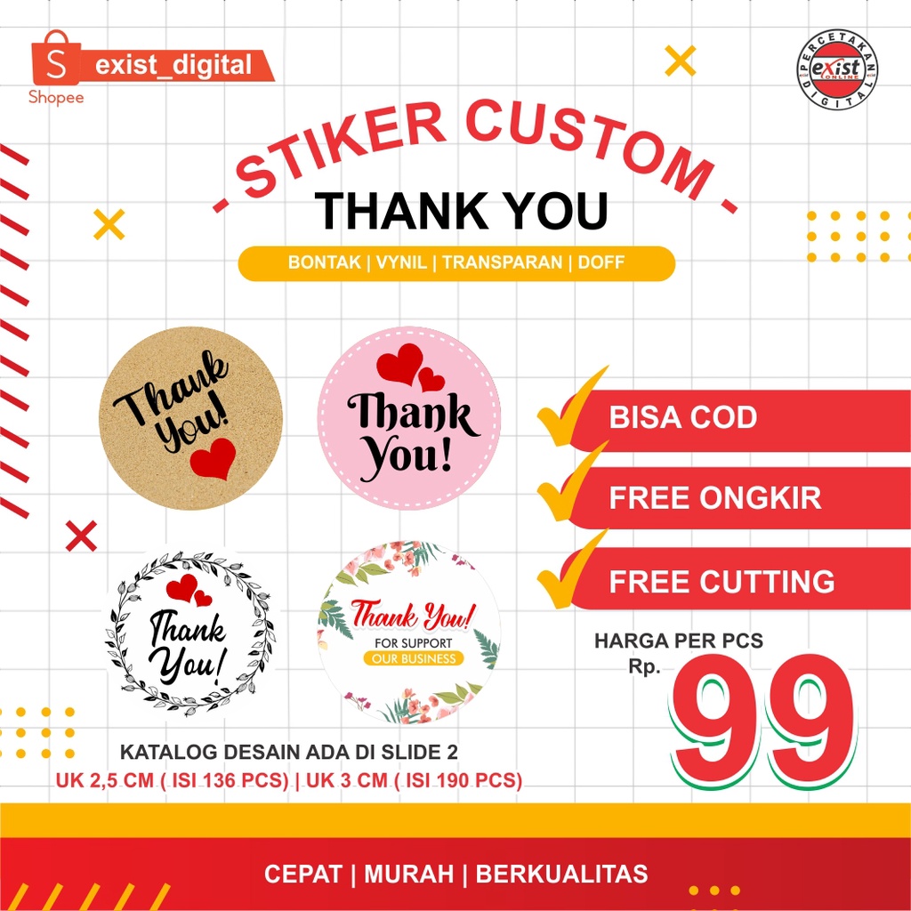 

Stiker Thank You | Label Sticker | Thank you Sticker