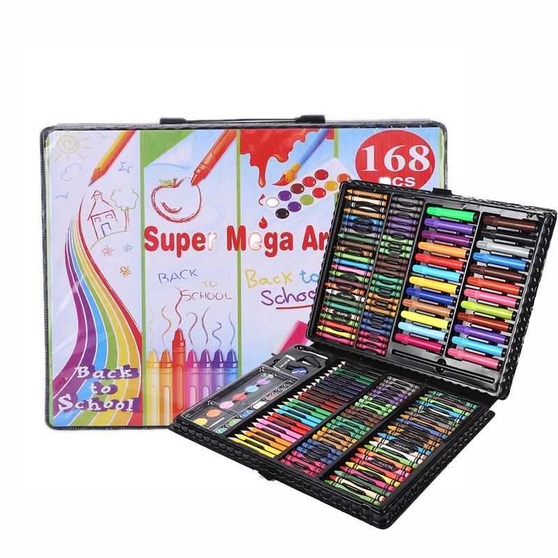 

HPSTR SET Crayon 168 PCS Set Pensil Warna Pastel Pensil Minyak warna untuk Melukis dan mewarnai