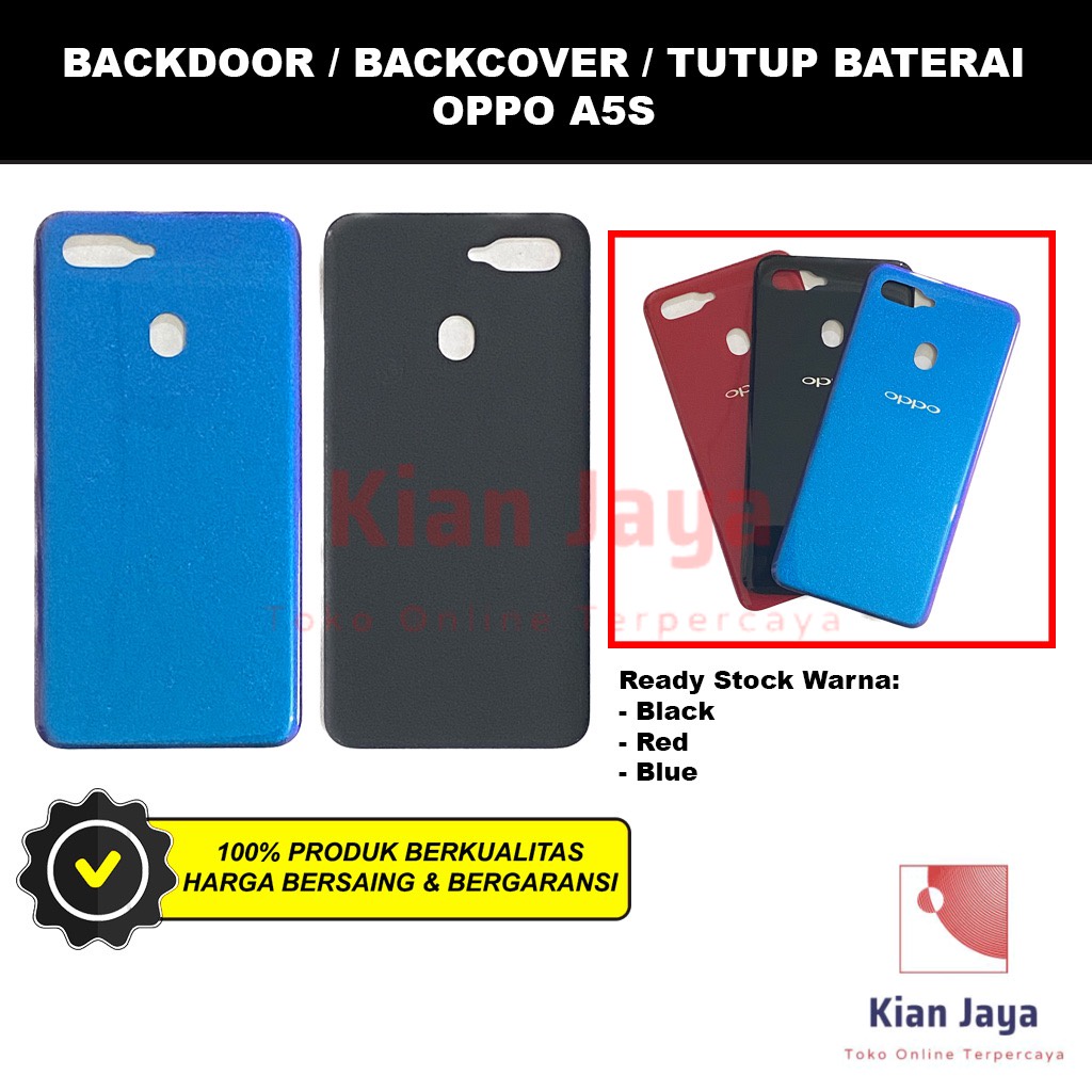 Backdoor Oppoo A5S Back Cover Tutup Belakang Baterai Cassing Casing Backcase Original