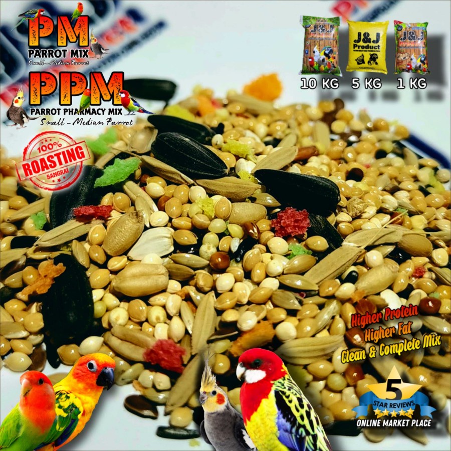 Pakan Ternak Lovebird Parkit Falk J&J Parrot Pharmacy Mix PPM 1 KG