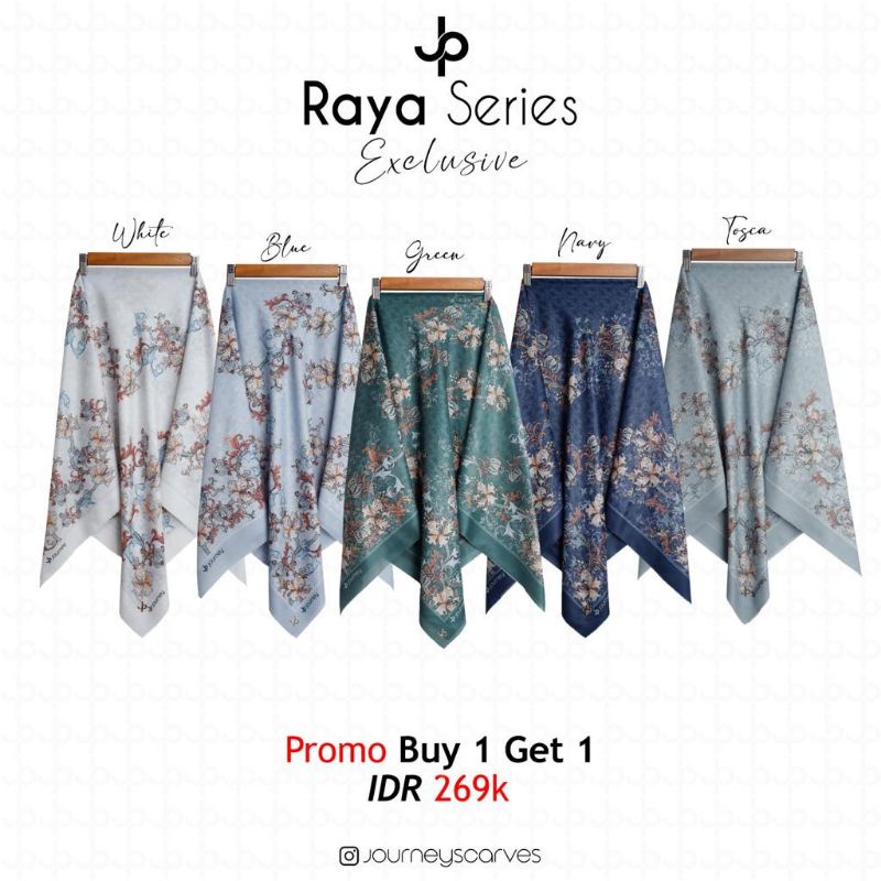 (New/COD) Hijab Exclusive "RAYA Series" Buy 1 Get 1 By Journey