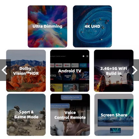 Hisense 50 inch Android Smart TV- Bezelless Design - Dolby Audio 50E7G