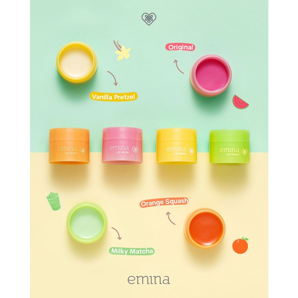 Emina Lip Mask 9gr - Perawatan Bibir - Masker Bibir