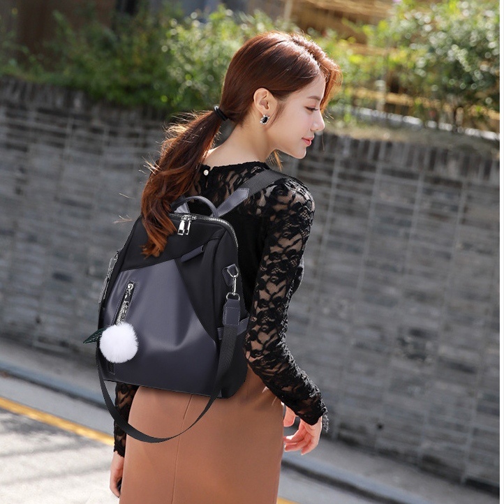 TAS RANSEL WANITA KOREA ANTI AIR IMPORT HITAM CROCELA TA759B5 BACKPACK GENDONG PUNGGUNG SEKOLAH KULIAH KERJA REMAJA CEWEK KEKINIAN MURAH PREMIUM SIMPLE LUCU BATAM FASHION