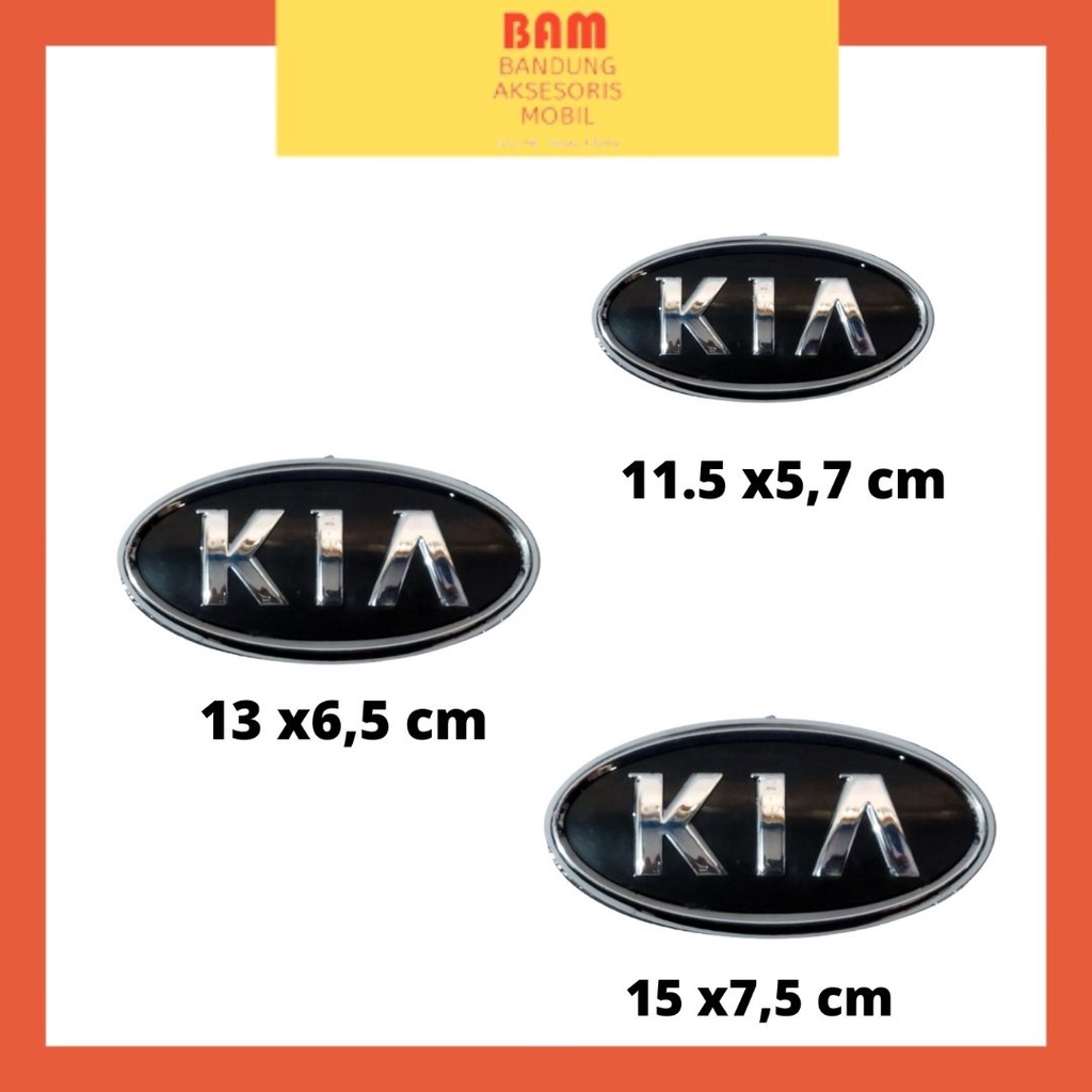 Emblem Logo Mobil KIA Dasar Hitam