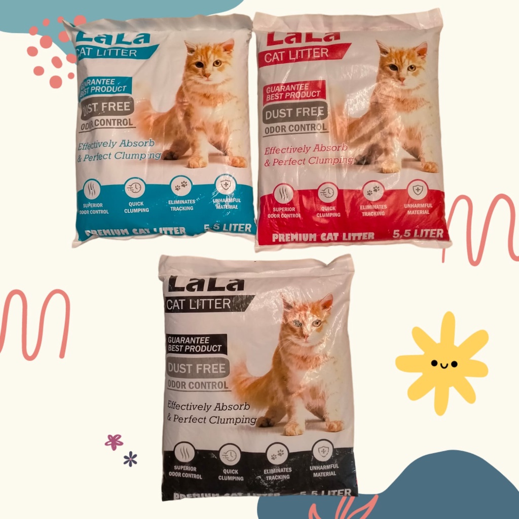 Pasir Lala 5,5ltr Cat Litter Pasir Kucing Gumpal Wangi