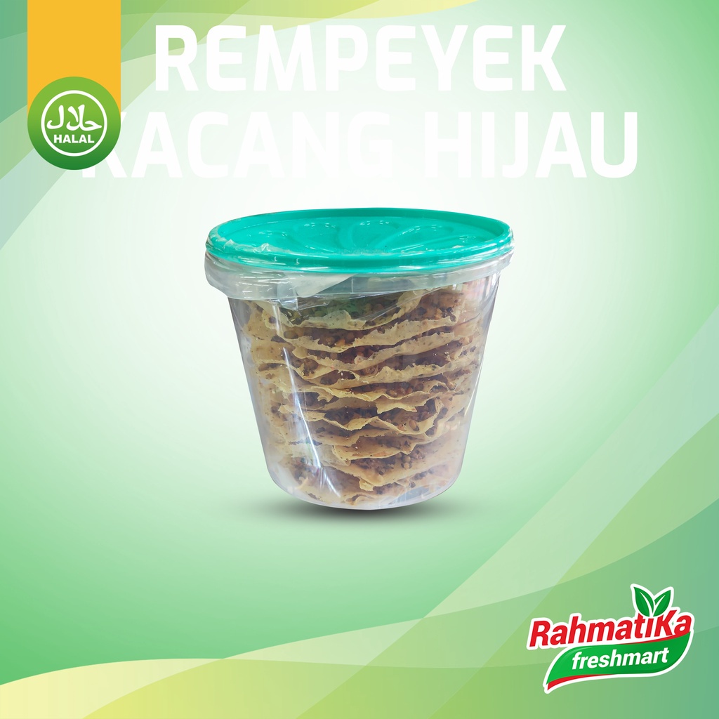 Rempeyek Kacang Hijau / Peyek Dapoer Rahmatika (Toples)