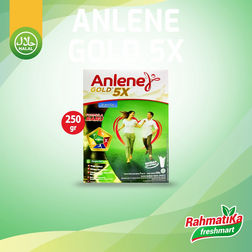 Promo Harga Anlene Gold Plus 5x Hi-Calcium Vanila 250 gr - Shopee