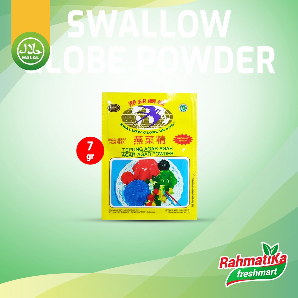 Agar-Agar Powder Swallow Globe Warna Cokelat 7 gram