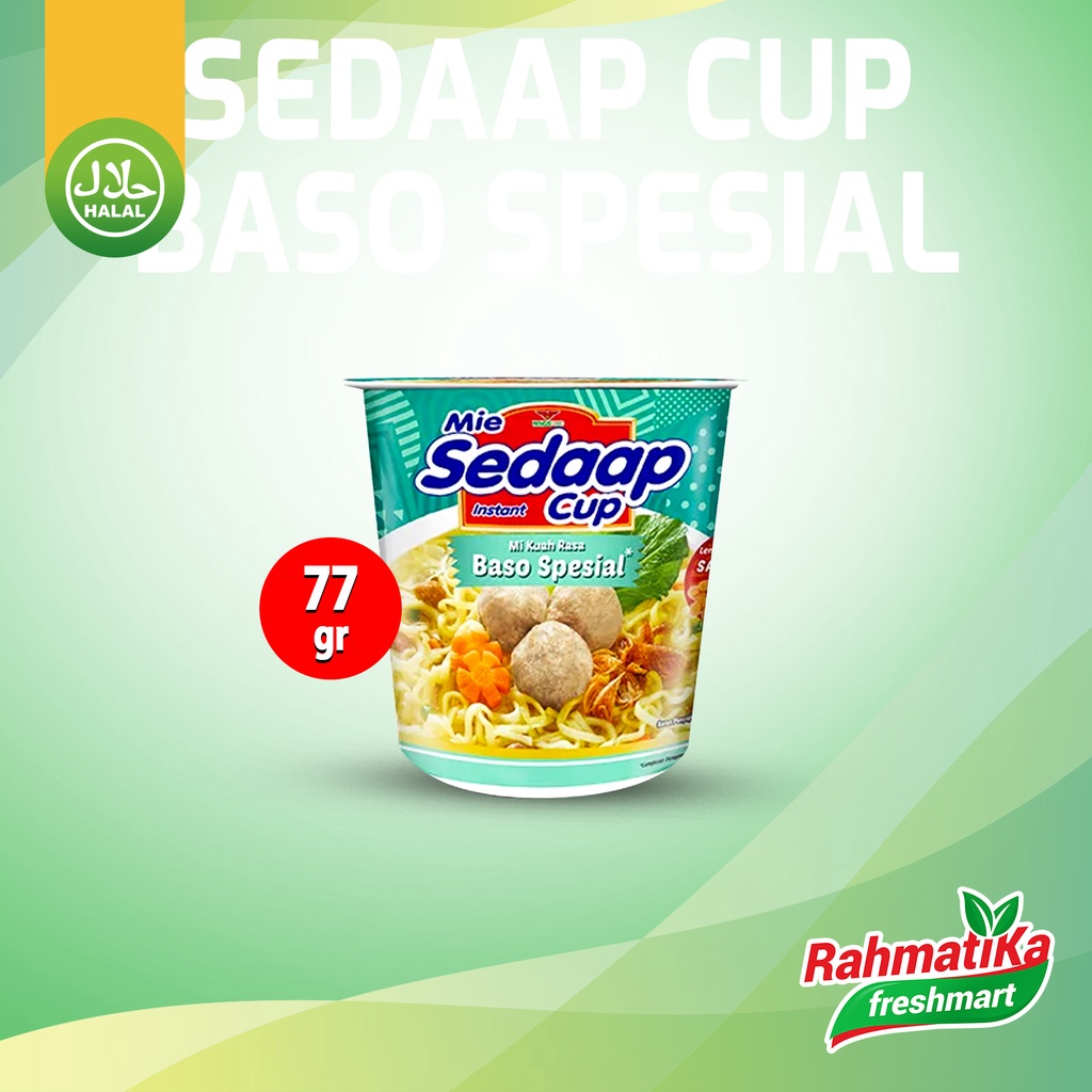 Mie Sedaap Cup Rasa Baso Spesial 77 gram