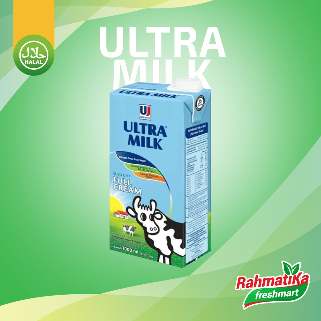 Ultra Milk Full Cream / Susu UHT Full Cream 1 Liter
