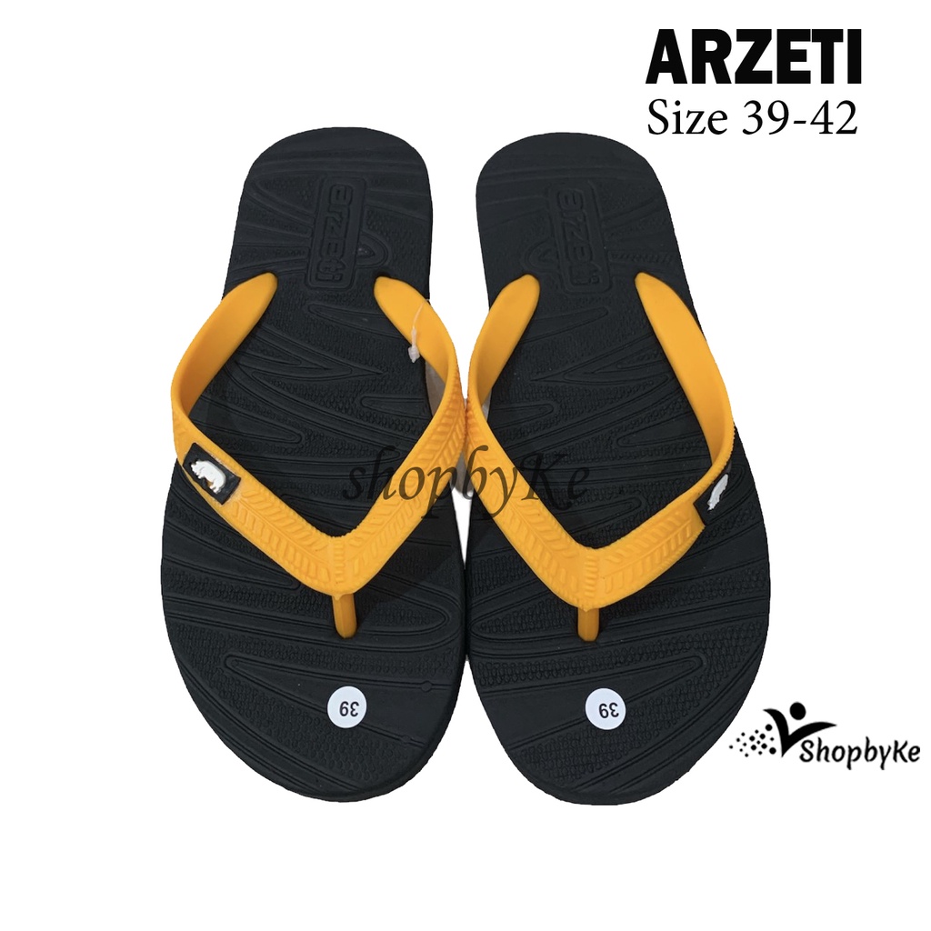 Sandal Japit Pria ARZETI HITAM Size 39-42 / Sandal Japit Santai Casual