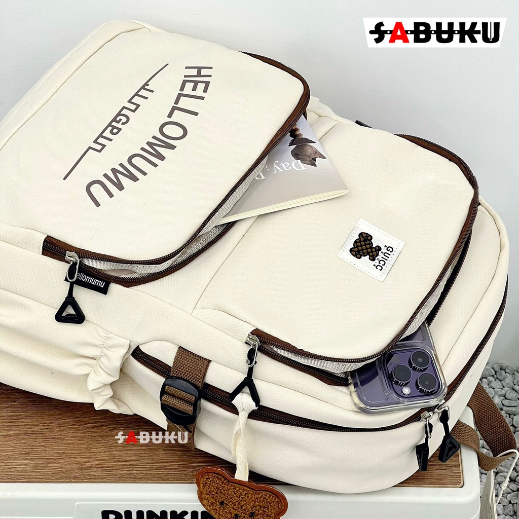 Tas Ransel Anak Sekolah SD SMP SMA Simple Style Tas Punggung Unisex Backpack Laptop - 292