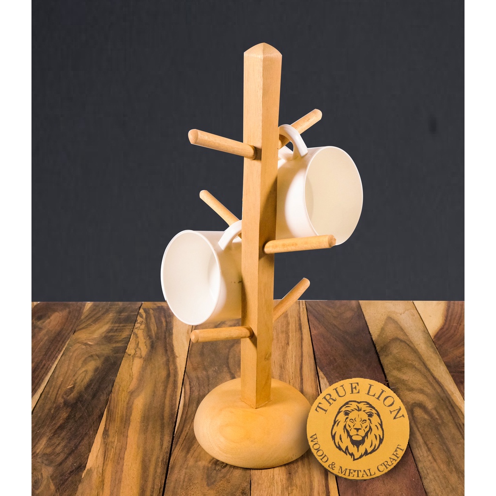 Rak Gelas Kayu Susun / Rak Gelas Gantung Kayu