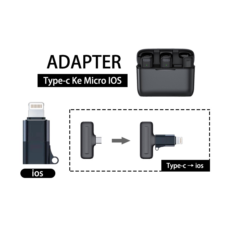 Adaptor Type C ke Micro IOS USB Microphone Adapter