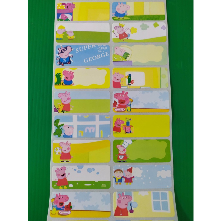 

Label Nama Waterproof - Peppa Pig
