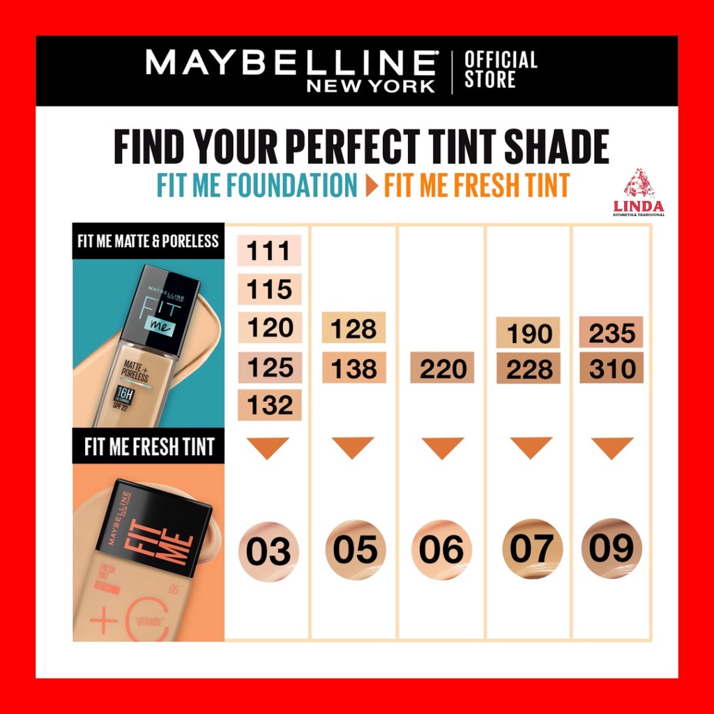 MAYBELLINE FIT ME FRESH TINT SPF 50+VITAMIN C