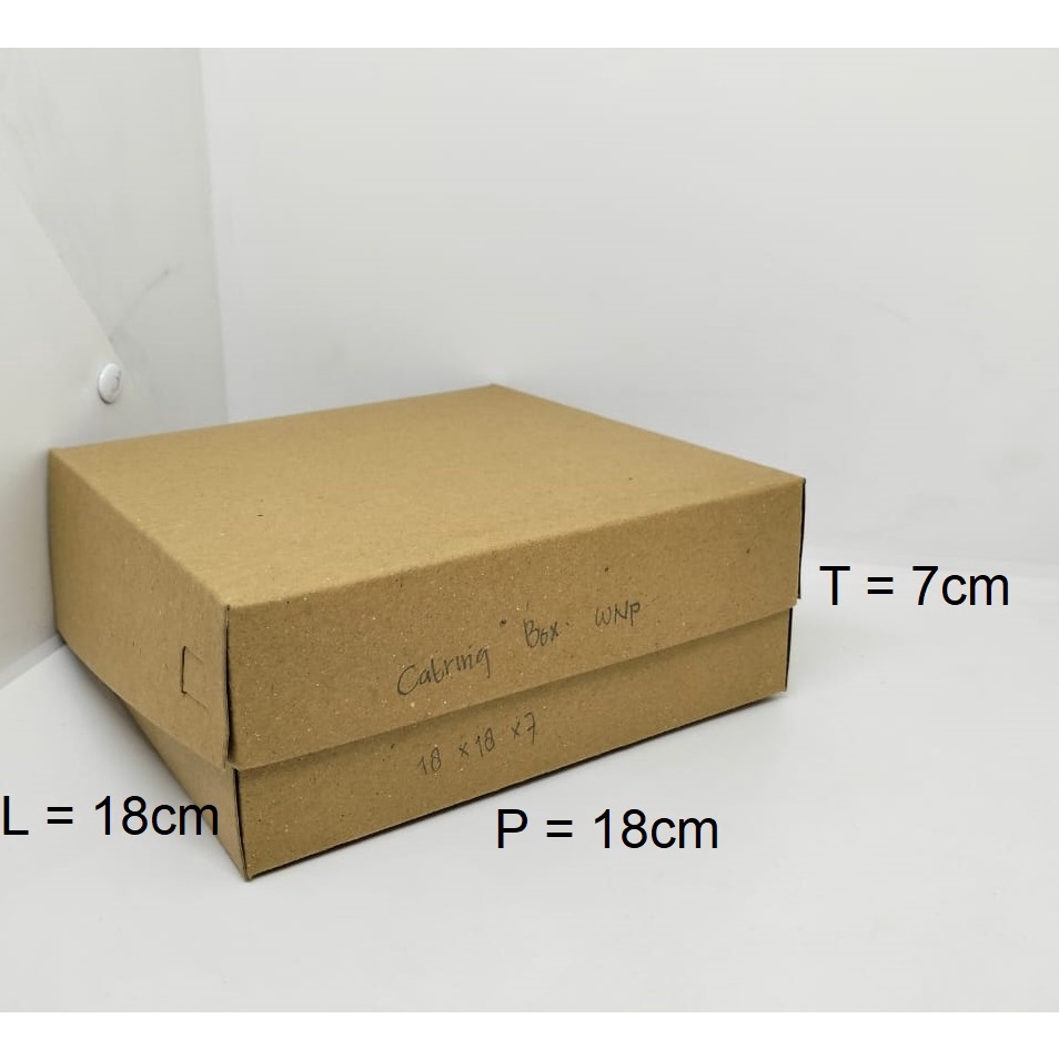

CATERING BOX KRAFT 18X18X7 CM 10pcs LAMINASI 365 GSM