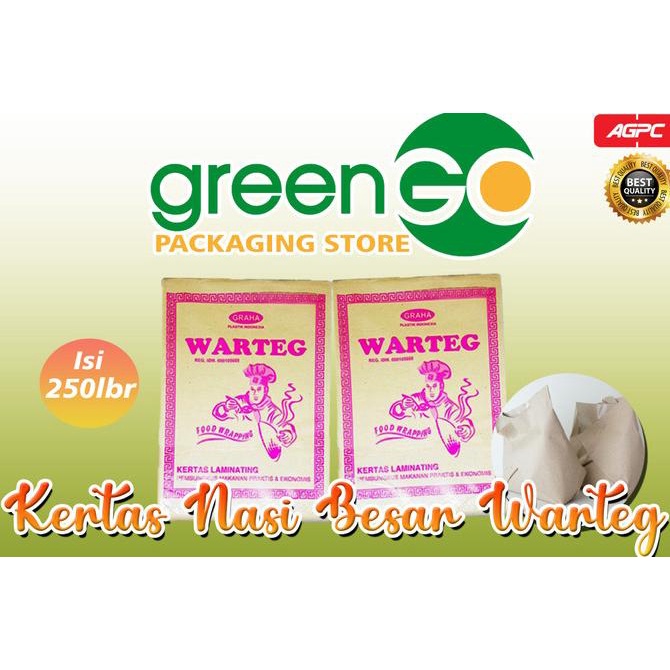 KERTAS ALAS NASI WARTEG BESAR 250LBR KERTAS BUNGKUS NASI COKLAT