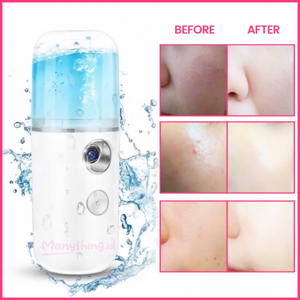 Nano Mist Spray Alat Semprotan Pelembab Wajah Kapasitas 30ml Water Uap Skin Detox Hydrating Moisturi