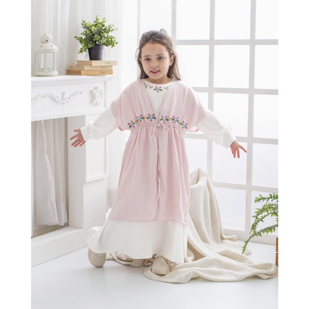 PAMELA SET DRESS | Kaftan Anak | Setelan Kaftan Anak | Dress Outer Anak | Pakaian Muslimah Anak