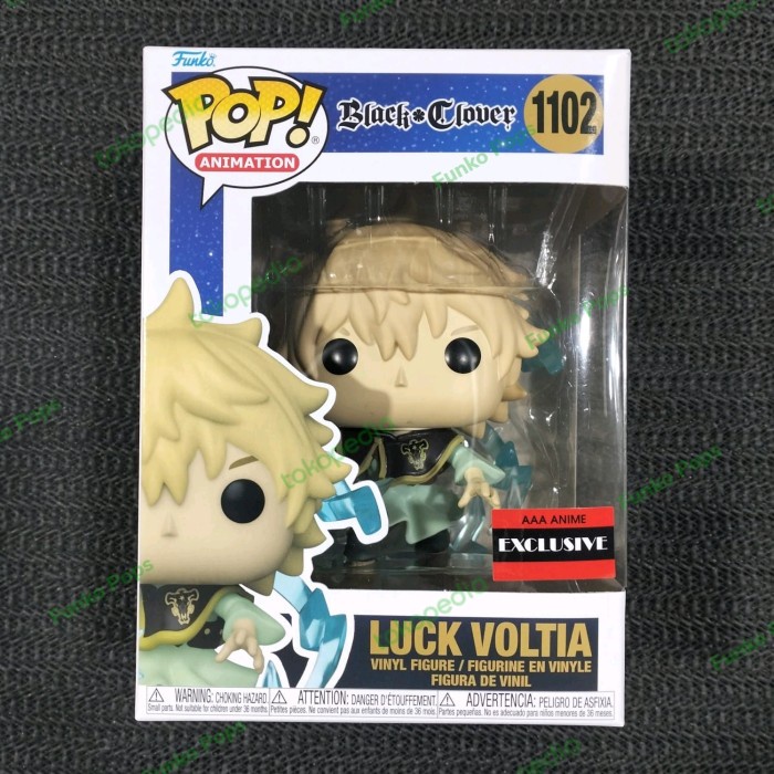 Promo Funko Pop Black Clover : Luck Voltia (Aaa Anime Sticker) Termurah