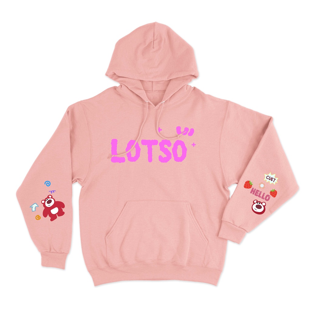 Sweaterpolos Basic Sweater Losto cute ( Sablon ) Unisex Pria &amp; Wanita