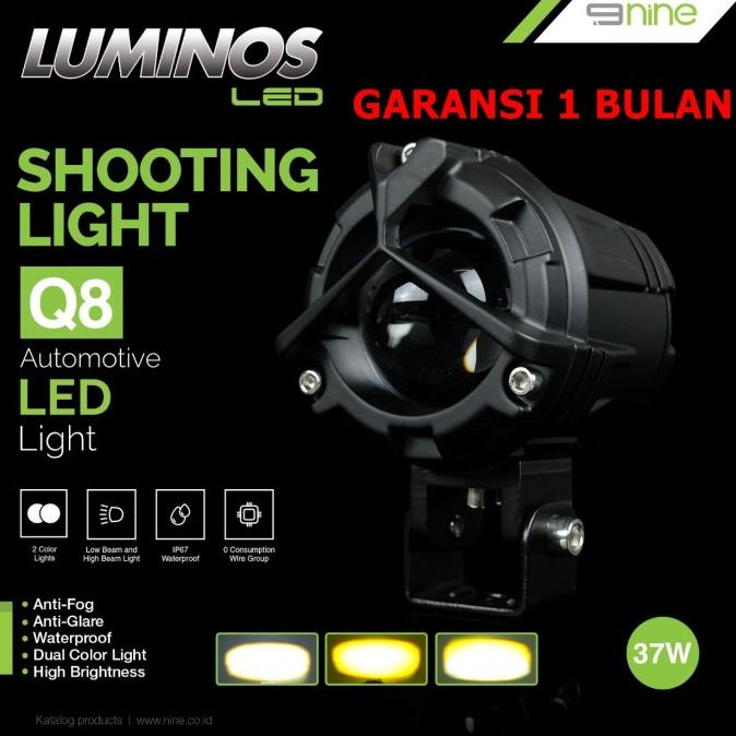 LAMPU LED TEMBAK SOROT LASER 2 WARNA  LUMINOS Q8