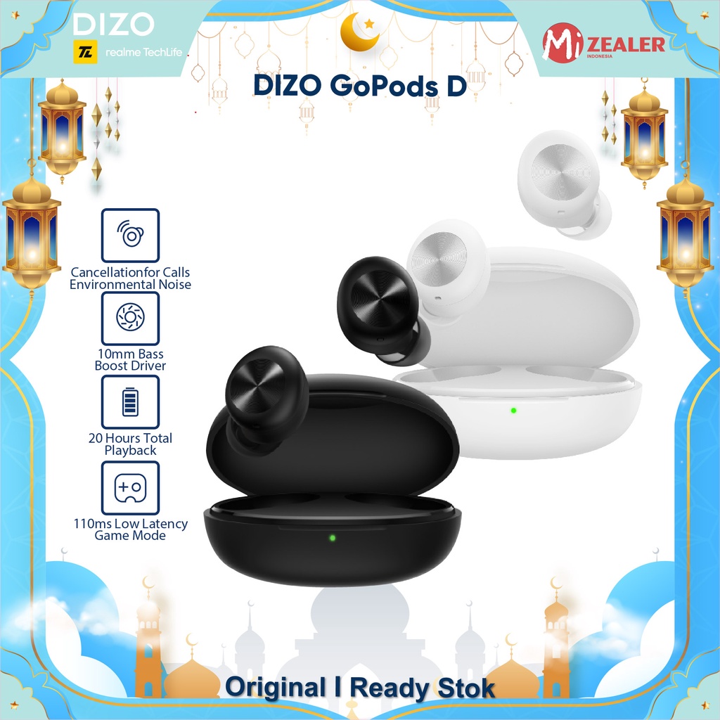 DIZO GoPods D By realme TechLife TWS With Environment Noise Cancellation (ENC) Bluetooth Headset