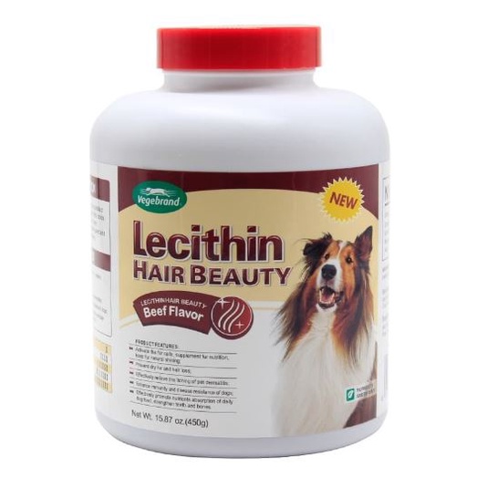 Vegebrand Lecithin Hair Beauty 450GR Soft Chew Vitamin Anjing Bulu