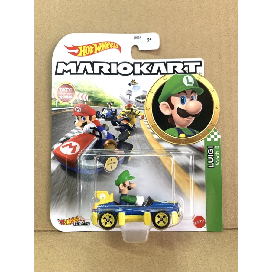 Hotwheels Mario Kart Luigi Mach 8