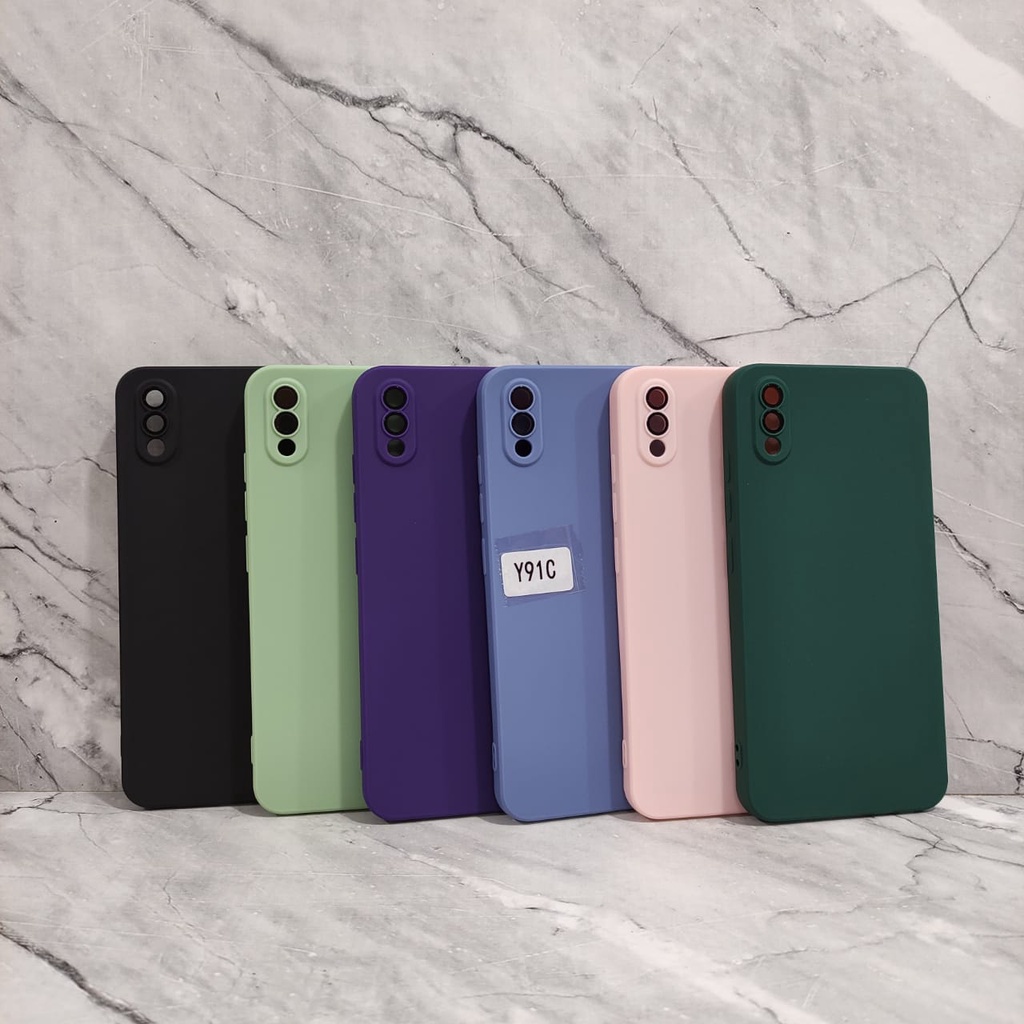 SOFTCASE MACAROON LENSPRO CANDY VIVO Y91 VIVO Y93 VIVO Y95 VIVO Y91C VIVO Y1S VIVO Z1 PRO WHITE_CELL