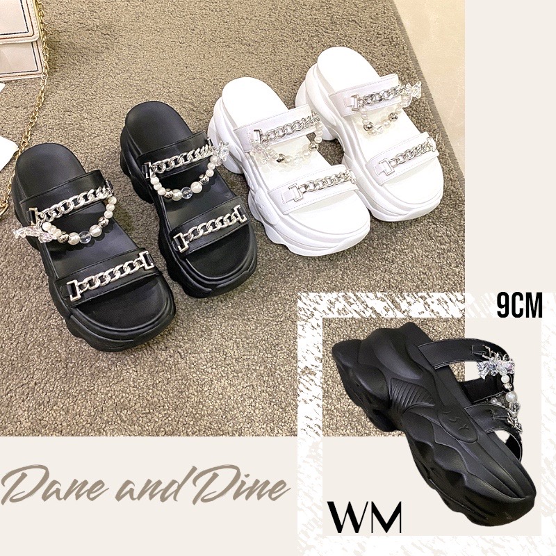 Sandal Wedges 10cm Wanita ORI Dane and Dine W100